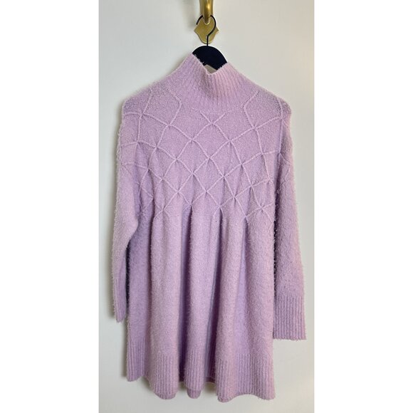 FREE PEOPLE Jaci Long Sleeve Mock Neck Sweater Dress in Lavender Size X-Small - Picture 4 of 14